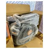 SUNPOW Retractable Garden Hose Reel - 1/2 inch x 50ft Wall Mounted Hose Reel with 3/4 inch Brass Fitting & 10 Function Sprayer Nozzle - Any Length Lock, Auto Rewind System, 180 Swivel Bracket - Grey