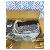 SUNPOW Retractable Garden Hose Reel - 1/2 inch x 50ft Wall Mounted Hose Reel with 3/4 inch Brass Fitting & 10 Function Sprayer Nozzle - Any Length Lock, Auto Rewind System, 180 Swivel Bracket - Grey