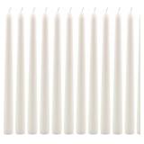Pomp Glow 10" Inch Taper Candles (12 Pack) | White Unscented Decorative Taper Candles That Will Light Up Your Home, Wedding, Dinner & Any Special Occasion | Long Lasting, Smokeless, Drip Free Candles