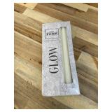 Pomp Glow 10" Inch Taper Candles (12 Pack) | White Unscented Decorative Taper Candles That Will Light Up Your Home, Wedding, Dinner & Any Special Occasion | Long Lasting, Smokeless, Drip Free Candles