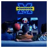 University Basketball Team Neon Sign, Light Up Dimmable College Michigan Basketball Team Logo Led Neon Sign Light Hanging for Wall Decor, Bedroom, Dormitory, Man Cave, Birthday Christmas Gift (Univers