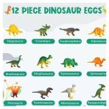 Dinosaur Eggs Excavation Kit - 12 Unique Eggs Dinosaur Toy, Science STEM Gifts for Boys Girls Age 6-12
