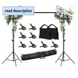 10x8.5ft Adjustable Backdrop Stand Kit - Portable Photo Background Support System for Photography, Weddings, Parties, Projector Screens, Banner Displays