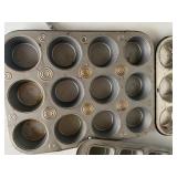 stained glass christmas tree and baking pans