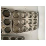 stained glass christmas tree and baking pans