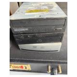 New brief case with DVD writer and drives inside