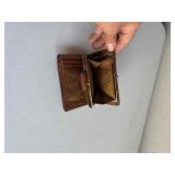 leather wallet with coin purse