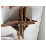 4 wooden brackets for shelves