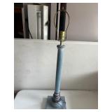 blue lamp with elegant shade