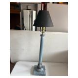 blue lamp with elegant shade