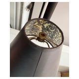 blue lamp with elegant shade