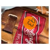 2 Leather baseball gloves