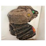2 Leather baseball gloves