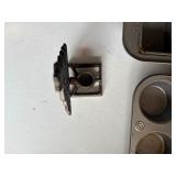 stained glass christmas tree and baking pans