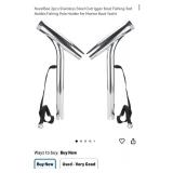 2 outrigger stainless steel fishing rod holders