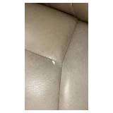 Used Cream Leather Executive Office Chair - Retail: $75