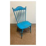 Distressed METAL Blue Windsor Style Chair - Retail: $75