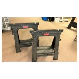 Heavy-Duty Adjustable Sawhorse Set - Retail: $25