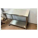 Commercial Stainless Steel Multi-Tier Rolling Table - Retail: $175