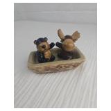 Bear and Moose Ceramic Salt and pepper shakers