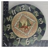 Handcrafted Woodland Moose Wall Clock