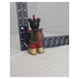 Carved style Wooden Bear Figurine with Red Cardinals
