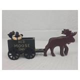 Red Moose Inn Wooden Pull Decor