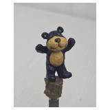 Hand-Carved Black Bear cheese knife