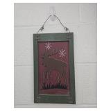 Rustic Moose Winter Wall Art