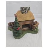 Woodland Log Cabin Decorative Figurine