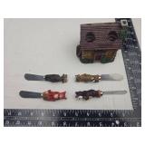 Woodland Creatures Cabin Butter Knife Set