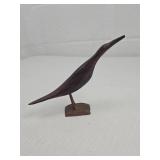 Hand-Carved Wooden Shore Bird Decoy