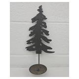 Metal Pine Tree Silhouette wall candle hold set of two