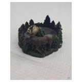 Moose Forest Pine Tree Decorative Candle Holder