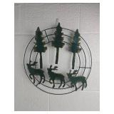 Rustic Metal Pine Forest Wall Art