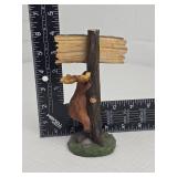 Moose Welcome Sign Figurine