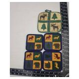 Woodland Animals Quilted Coasters Set