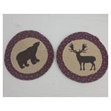 Handwoven Deer Silhouette Trivets