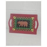 Decorative Bear Design Wooden Serving Tray