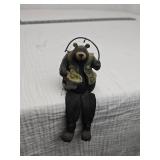 Fishing Bear with Fish Ornament