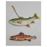 Hand-Painted Folk Art Fish Ornaments