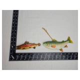 Hand-Painted Folk Art Fish Ornaments