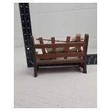 Folk Art Fishing Bench Display