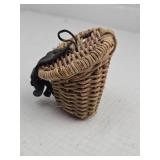 Hand-Woven Natural Reed Fish Basket Ornament