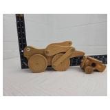 Handcrafted Wooden Toys Cricket and Plane