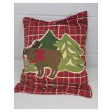 Holiday Moose Decorative Pillow