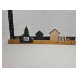 Wooden Winter Scene Coat Rack