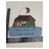Rustic Log Cabin Welcome Sign