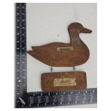 Hand-Painted Wooden Duck Welcome Sign