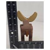 Hand-Carved Wooden Moose Figurine
